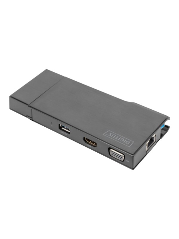 DIGITUS DA-70894 - Docking station - USB 3.0 - VGA HDMI - GigE