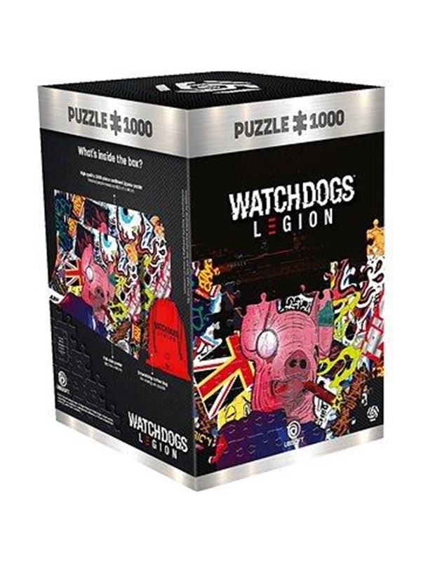 Watch Dogs Legion: Pig Mask Puzzel 1000 Stukken + Poster
