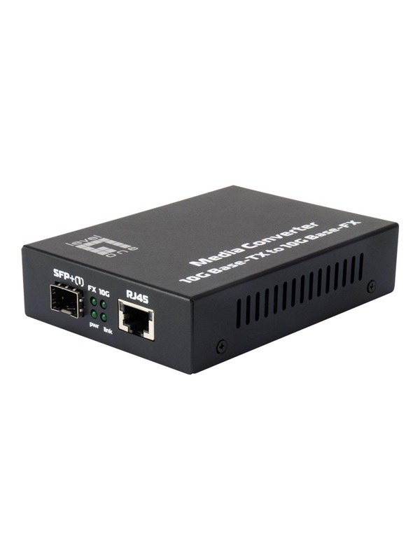 LevelOne GVT-0500 netwerk media converter 10000 Mbit/s Zwart