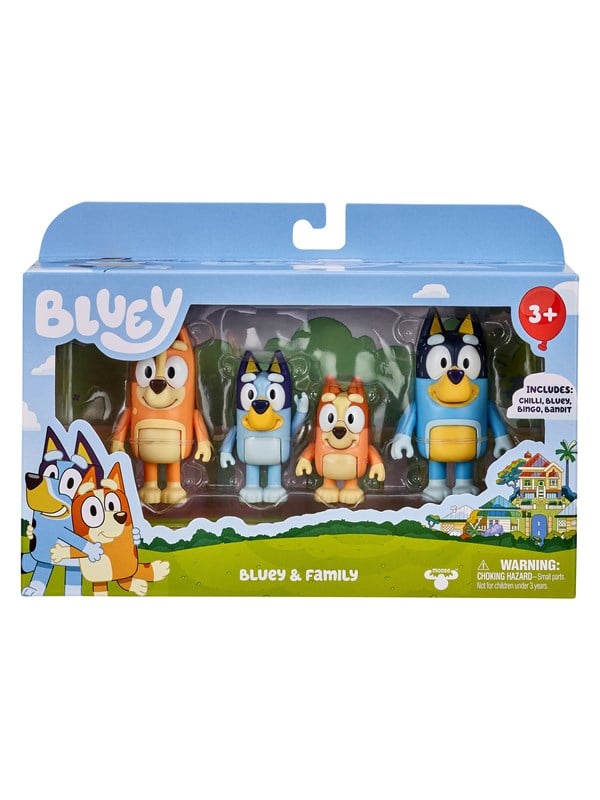 Bluey FIGURE 4PK - geassorteerd S1