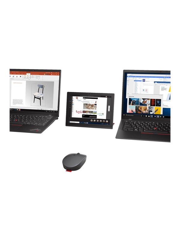 Lenovo Go Wireless Multi Device Muis – Draadloos – Optisch – Grijs – 3 Toetsen – 2400 dpi