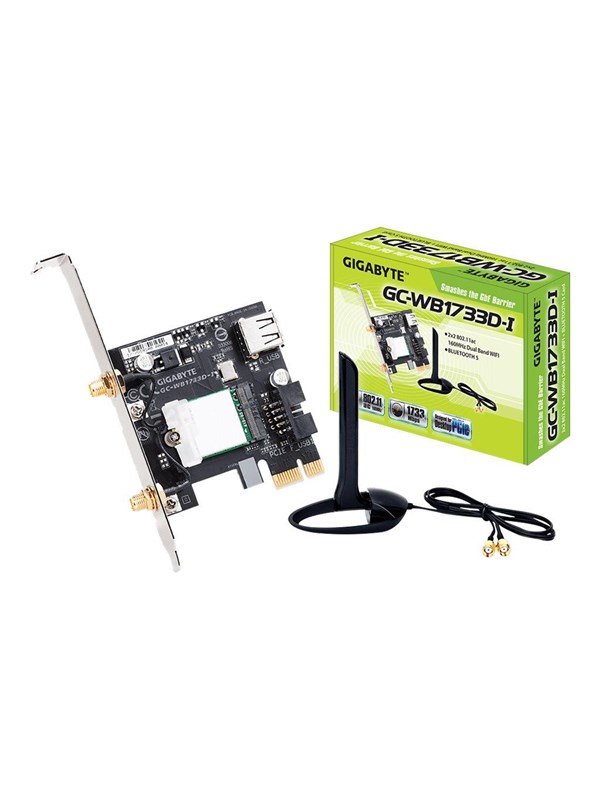 Gigabyte GC-WB1733D-I netwerkkaart & -adapter WLAN / Bluetooth 1733 Mbit/s Intern