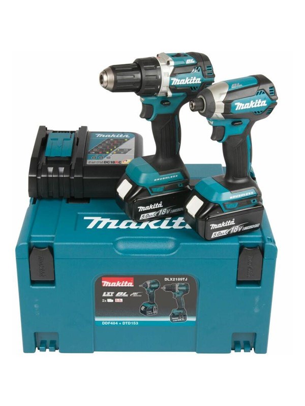 Makita DLX2189TJ Combiset - Accuboormachine DDF484 en Slagschroevendraaier DTD153 - 18V