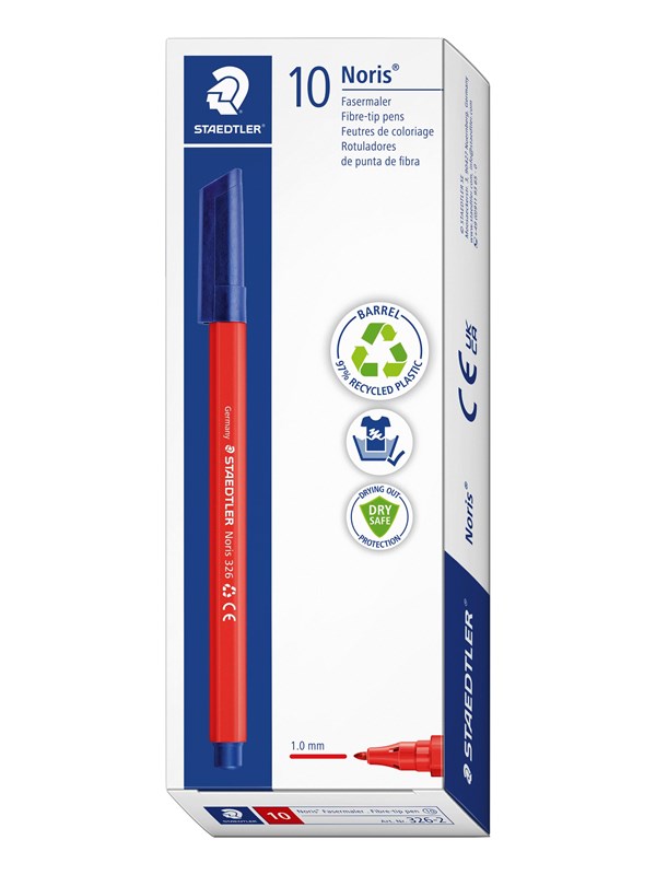 Staedtler Fibre-tip pen Noris.10 pcs red