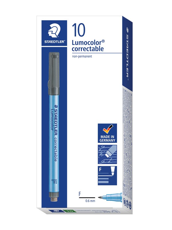 Staedtler OHP pen Lumocolor correctable 10 pcs F gre