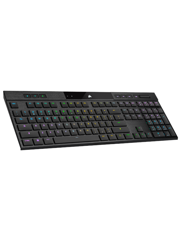 Corsair K100 Lucht Draadloos RGB - MX Ultra Laag profiel Tactile - US - Gaming toetsenbord - Engels (US international) - Zwart