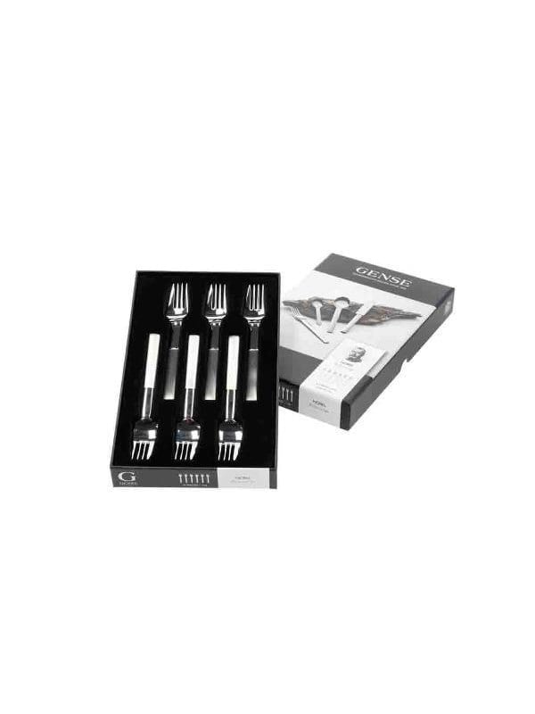 Gense Nobel Taartvork 15,2 cm 6 stuks Mat/glanzend staal