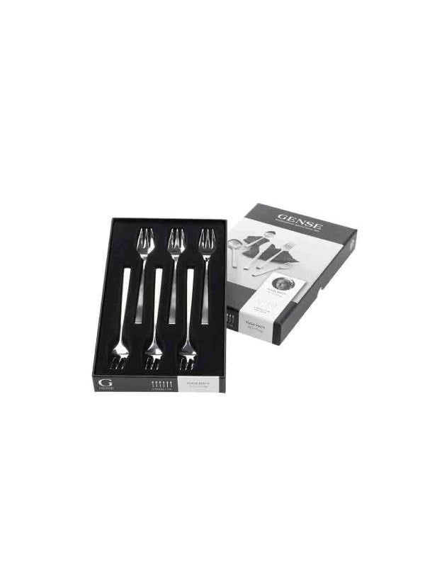 Gense Fuga Taartvork 15,5 cm 6 stuks Mat/glanzend staal