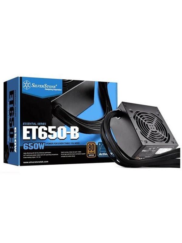 SilverStone Essential Series ET650-B Voeding - ATX - 80 Plus