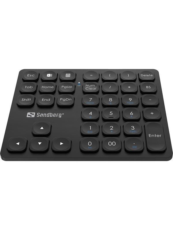 Sandberg Draadloos Numeric Keypad Pro - Numpad - Zwart