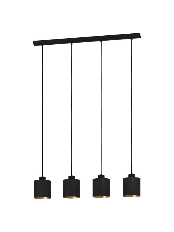 EGLO ZARAGOZA pendant 4xE27 L925, Zwart/goud