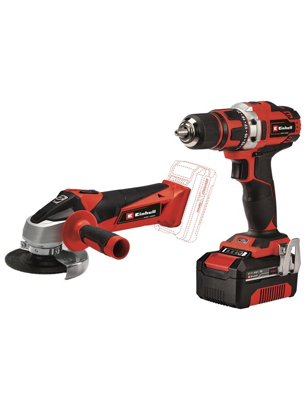 Einhell Akku boor- & haakse slijperset TE-TK 18/2 Li - 1x18V/4
