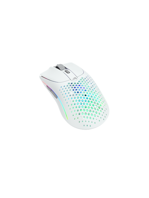 Glorious Model O Wireless 2 - Matte White - Gaming muis - Optisch - 6 knoppen - Zwart met RGB-licht