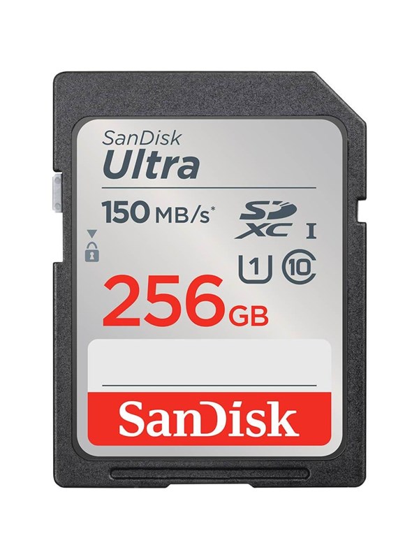 SanDisk SDXC Ultra 256GB (Class 10/UHS-I/150MB/s) SDXC-kaart 256 GB UHS-Class 1 Waterdicht, Schokbestendig