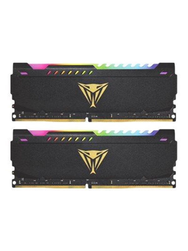 Patriot Viper Staal RGB - DDR4 - kit - 32 GB: 2 x 16 GB - DIMM 288-pin - 3600 MHz / PC4-28800 - unbuffered