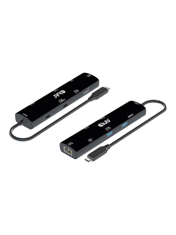 Club 3D 6-in-1 Hub - Docking station - USB4 - HDMI - GigE