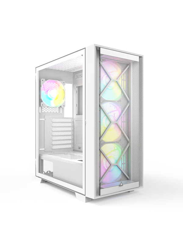 Montech Lucht 1000 Premium Wit - Midi Tower - Case - Miditower - Wit