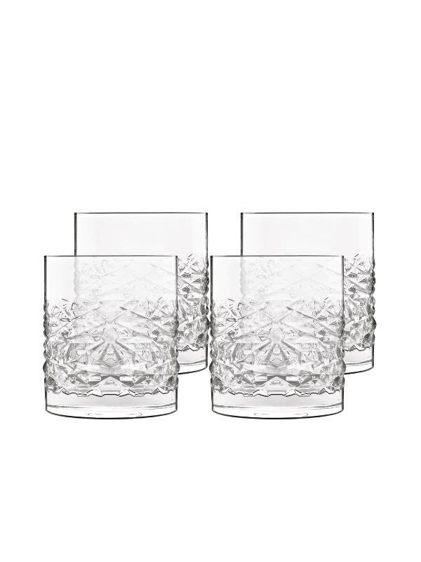 Luigi Bormioli Mixology textures Water glass/whiskey Glas 10 cm 38 cl 4 pcs. Transparant