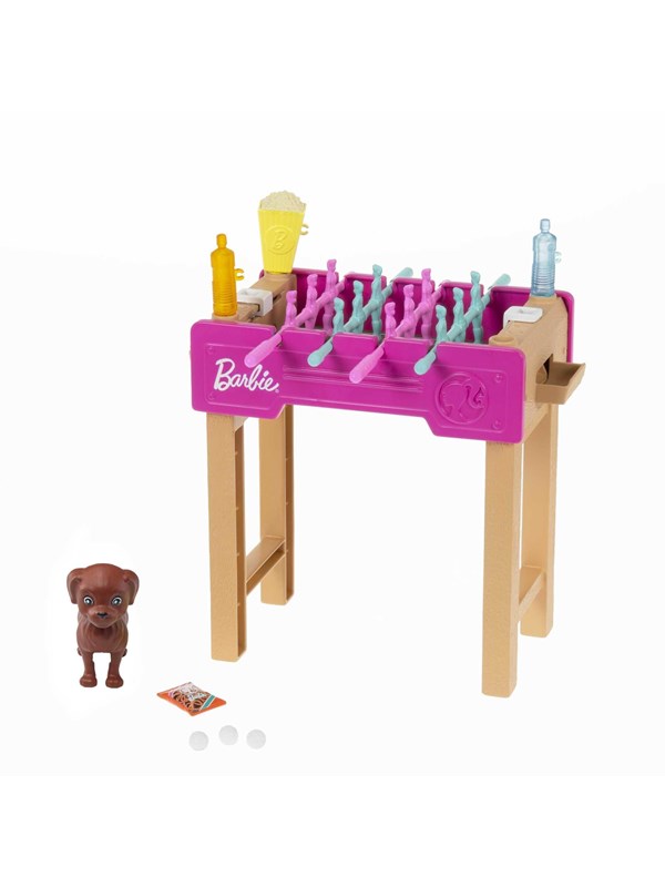 Barbie Mini Speelset With Pet Accessories And Working Foosball Tafel