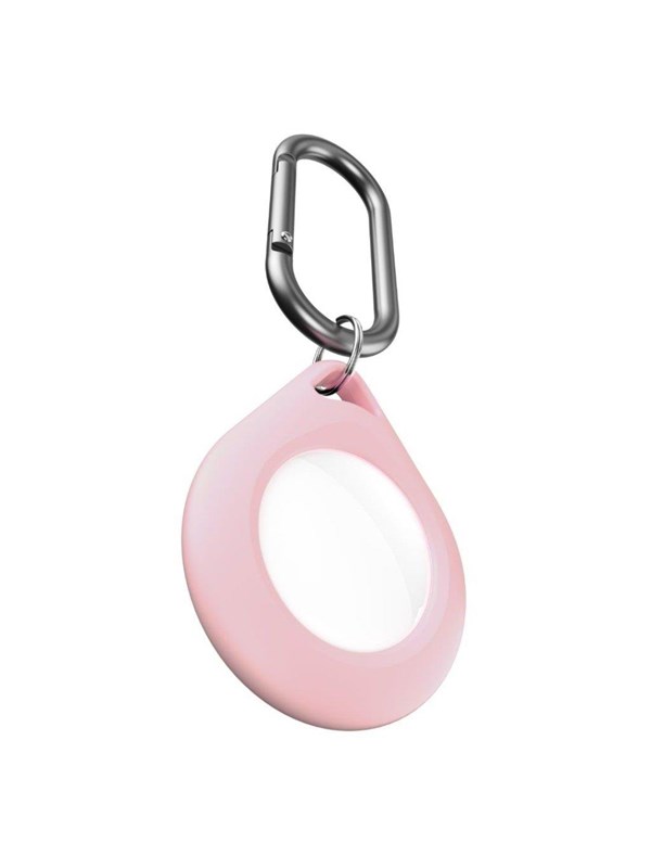 KeyBudz Secure Dock AirTag (2-pack) – Specifiek Ontworpen voor Apple AirTag – Passieve Geluidsisolatie – Veelzijdige Bevestiging met Haakje - Roze