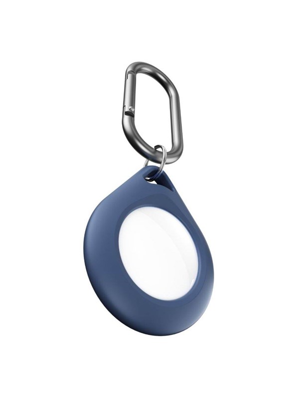 KeyBudz Secure Dock AirTag (2-pack) – Specifiek Ontworpen voor Apple AirTag – Passieve Geluidsisolatie – Veelzijdige Bevestiging met Haakje - Blauw