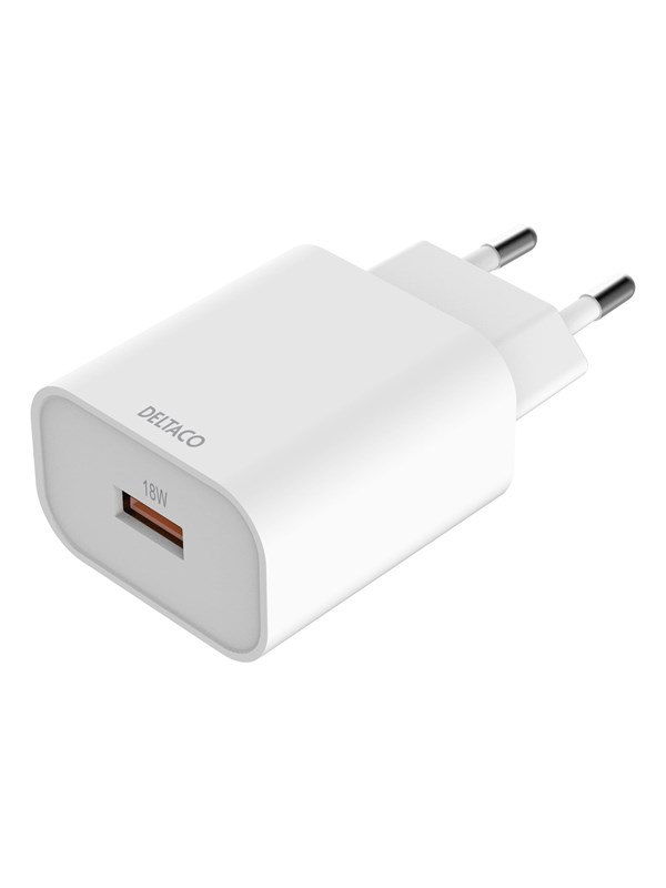 Deltaco USB-AC182 Stroom AV / multimedia paneel - USB Type A - 18 Watt