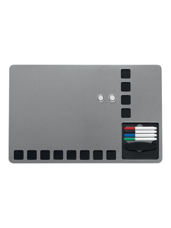 Nobo Quartet combo board - 610 x 390 mm - Zwart Zilver