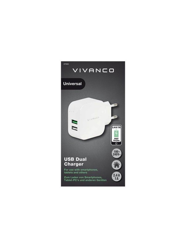 Vivanco CHARGVVUSB3.4AW Stroom AV / multimedia paneel - USB