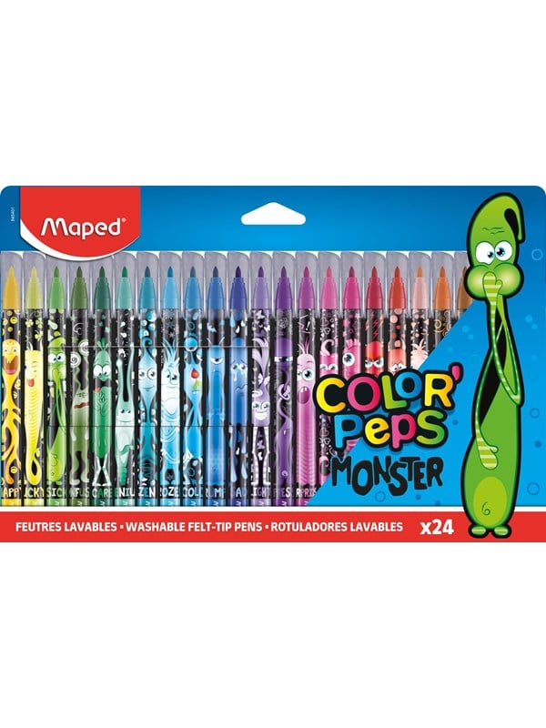Maped Viltstiften Color'Peps Monster, etui met 24 stuks