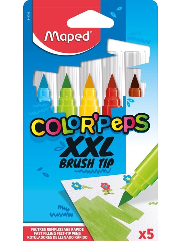 Maped Color'Peps XXL Brush Tip felt-pens x5