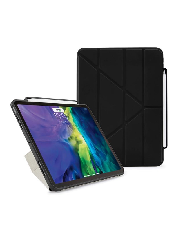 Pipetto iPad Air 10.9" (2020) Origami No3 Pencil Case - Zwart