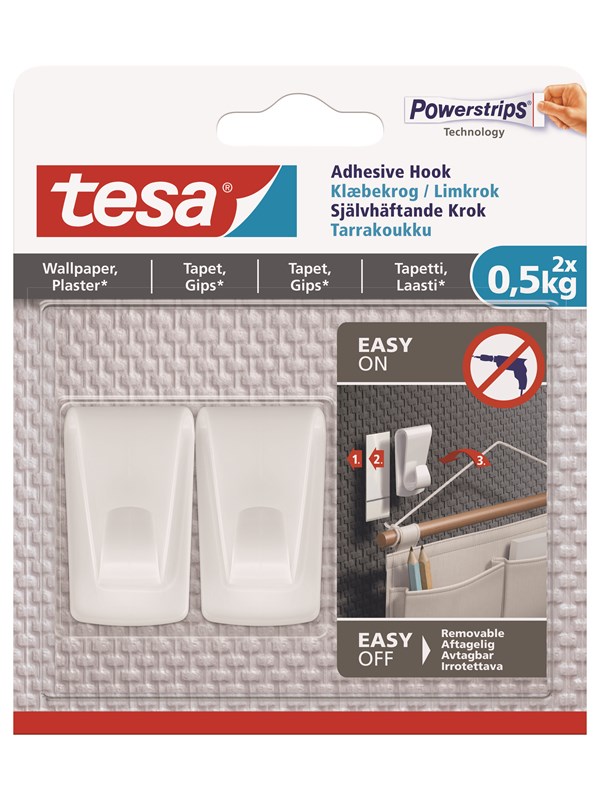 tesa Zelfklevende decoratiehaak 0,5 kg Behang