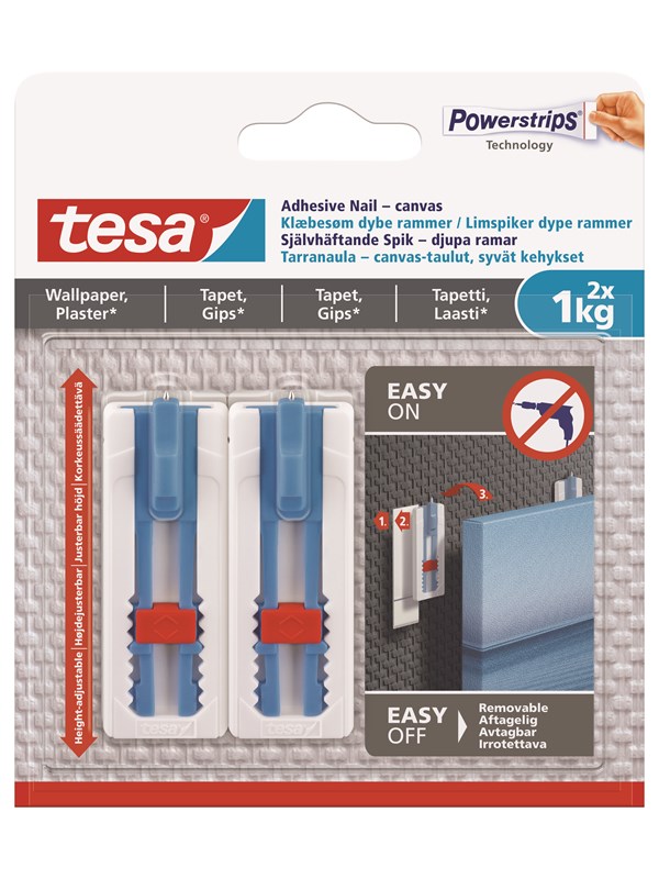 tesa Zelfklevende spijker verstelbaar 1kg canvas voor behang