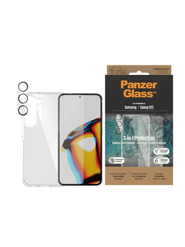 PanzerGlass 3-in-1 Pack Samsung Galaxy S23