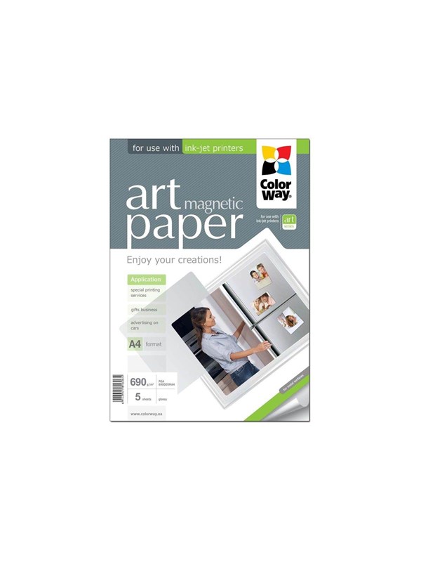 ColorWay ART magnetic - magnetic photo Papier - glossy - 5 sheet(s) - A4 - 690 g/m²