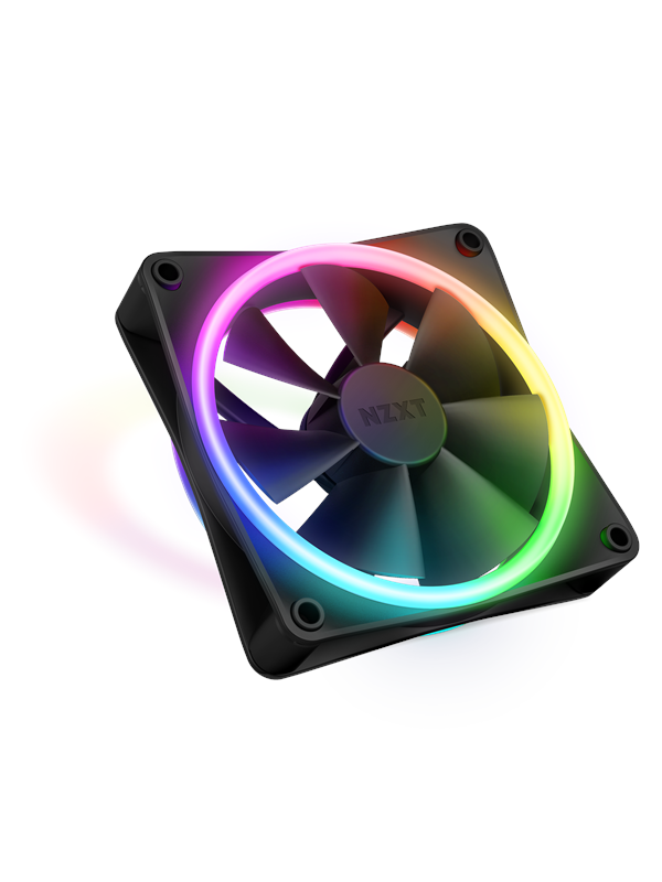 NZXT F120 RGB DUO - Black - Case ventilator - 120mm - Zwart met RGB-licht - 29 dBA