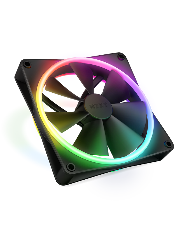 NZXT F140 RGB DUO - Black - Case ventilator - 140mm - Zwart met RGB-licht - 36 dBA