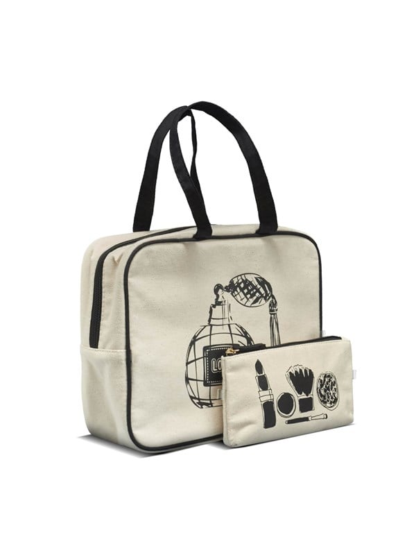 Secrets Sustainable 2-part cosmetic bag set in ECO cotton