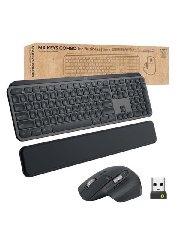 Logitech MX Keys Combo for Business - Keyboard and mouse set - Frans - Zwart