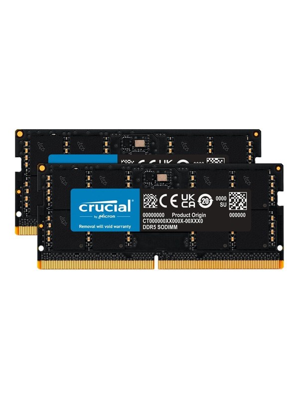 Crucial CT2K32G56C46S5 - Laptopgeheugen - DDR5 - 64GB - 2 x 32 GB - SODIMM - 5600MHz