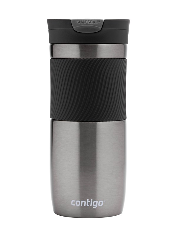 Contigo Byron Snapseal thermosbeker - Gunmetal - roestvrijstalen isoleerbeker, koffiebeker-to-go, lekvrij, houdt tot 7 uur warm, vaatwasserbestendig BPA-vrij deksel, 470 ml