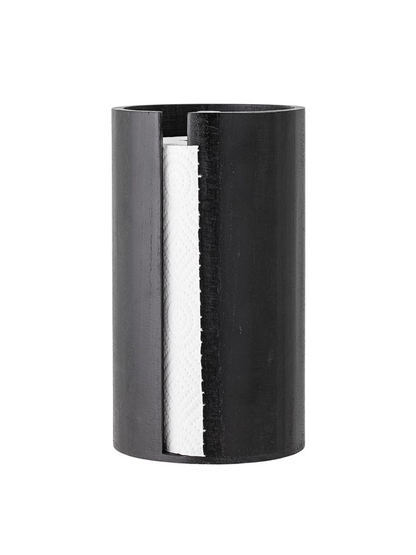 Bloomingville Celian keukenrolhouder - zwart - hout