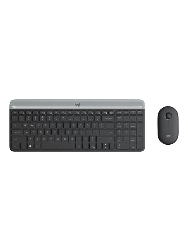 Logitech Slim Draadloos Combo MK470 - Keyboard and mouse set - Tsjechisch - Grijs