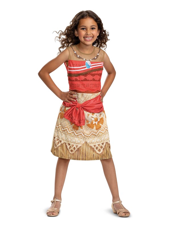 Officieel Disney Klassiek Moana kostuum voor kinderen, Moana verkleedkleding voor meisjes, Moana-verkleed outfit, prinsessen kostuums voor meisjes, Maui kostuum voor kinderen, Wereldboekendag kostuums voor meisjes van 7-8 jaar