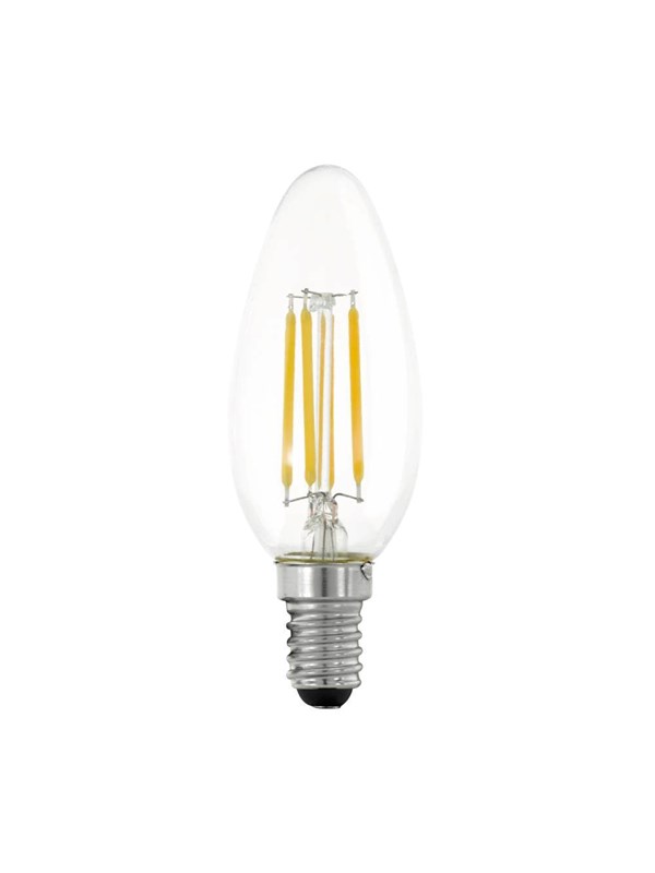 EGLO LED spot C35 Candle 4.5W/827 470 lumen clear 3-step dimmable E14