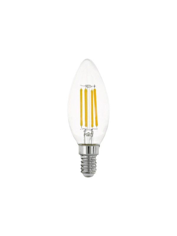EGLO LED spot C35 Candle 4W/827 470 lumen clear E14