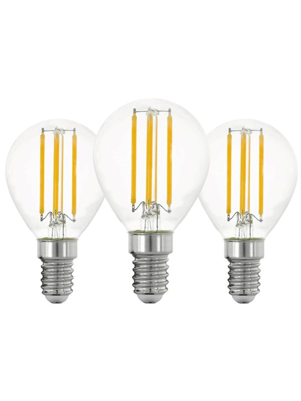 EGLO LED spot P45 Mini ball 7W/827 806 lumen clear 3-pack E14