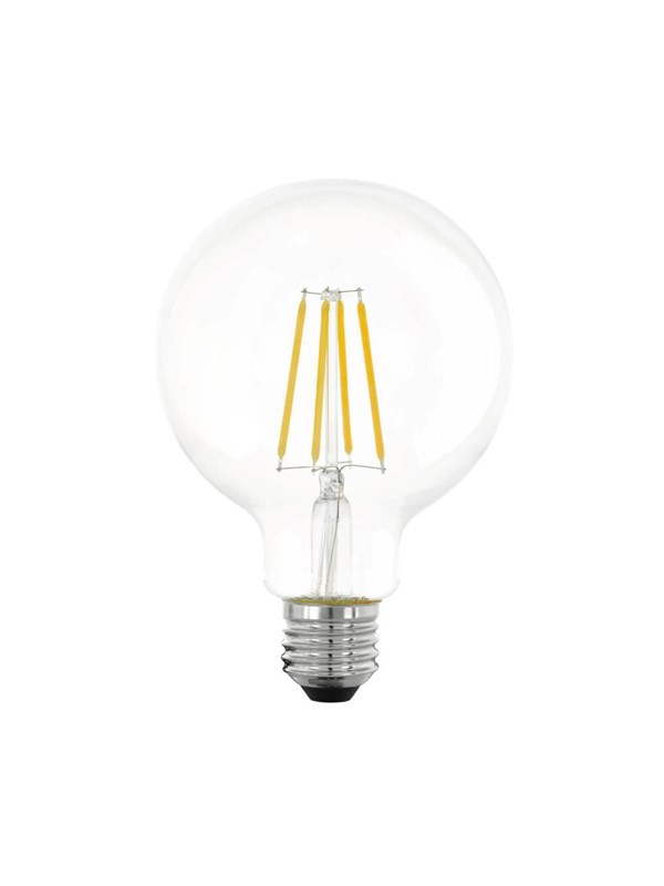 EGLO LED spot G95 Globe 7.3W/827 806 lumen clear 3-step dimmable E27