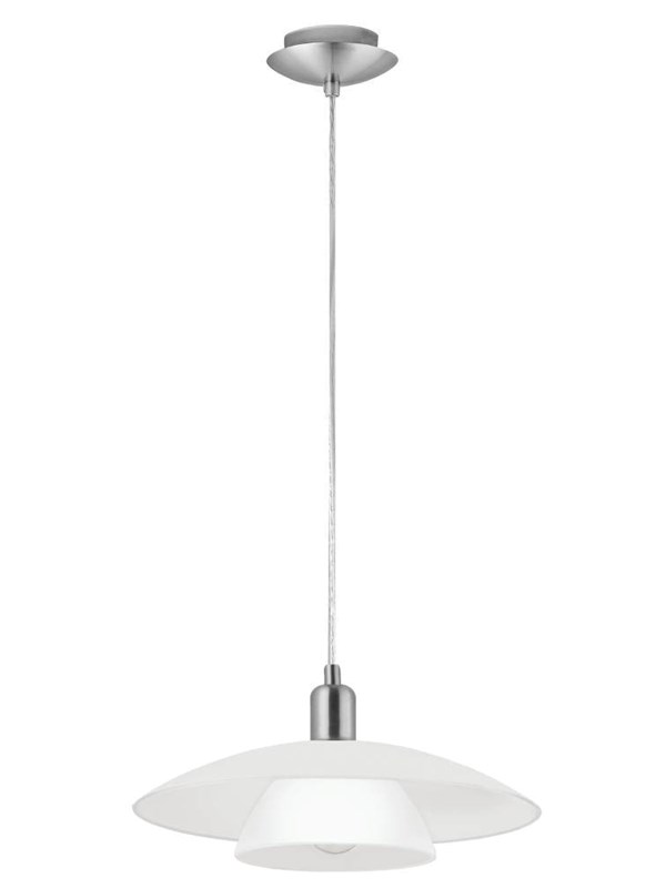 EGLO BRENDA pendant lamp Ø395 mm white/brushed steel