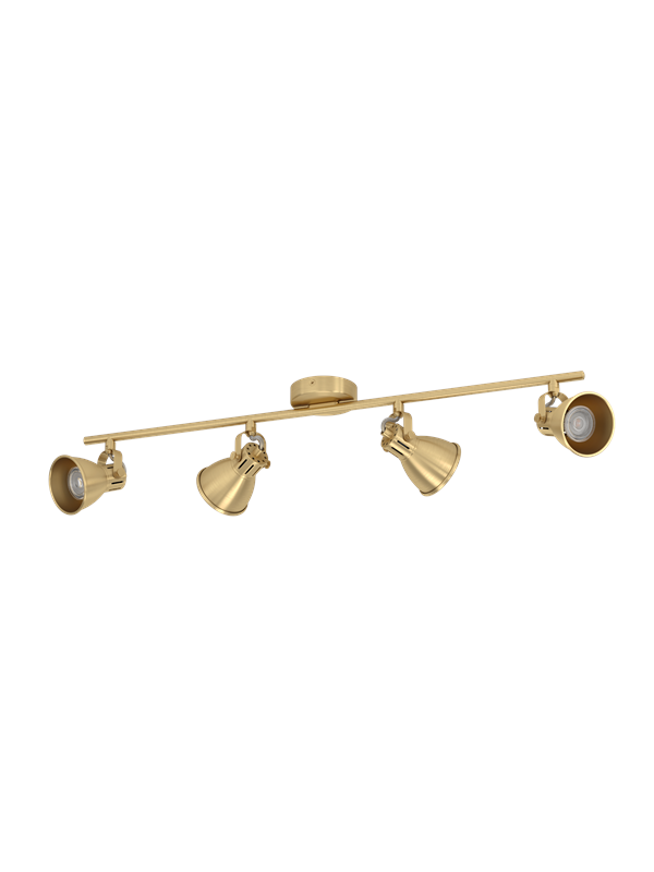 EGLO Seras Spot - GU10 - 4 lichts - 77 cm - Goud